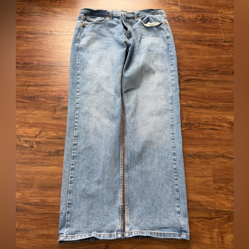 Levi’s 505 Regular Fit Jeans Mens 34x30 Light Wash Straight Leg Denim